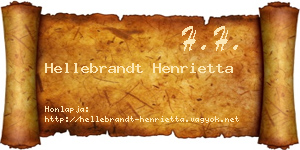 Hellebrandt Henrietta névjegykártya